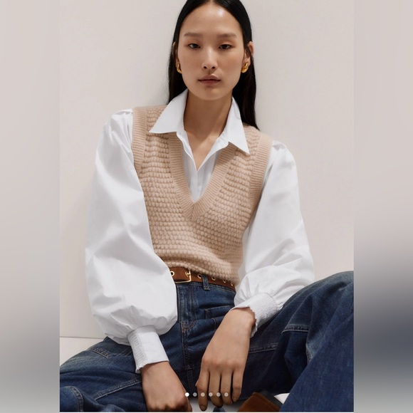 Vintage Crochet Knit Sweater Vest. Made in USA. - Picture 7 of 12